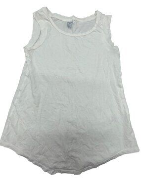 alternative sleeveless sheer shirt white cotton athletic size small READ